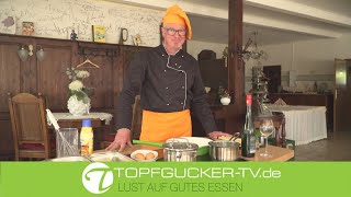 Krustig gebratener Spargel in K&auml;se - Schinkenmantel | Holl&auml;ndische So&szlig;e | Topfgucker-TV
