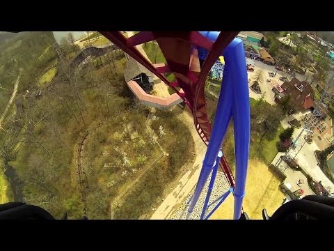 Banshee Front Seat on-ride HD POV Kings Island