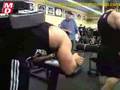 Jeff Long and Kris Lecomte train arms at Bev's Gym