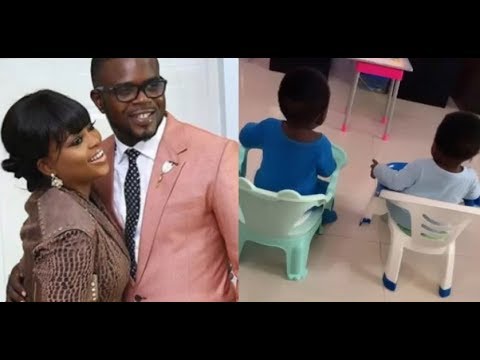 Actress Funke Akindele Finally shows off her twin boys, & Celebrate her step son birthday In Style