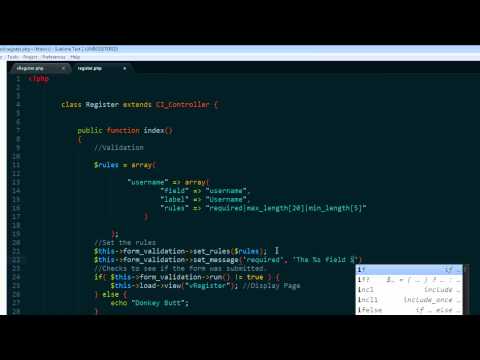 how to set error message in codeigniter