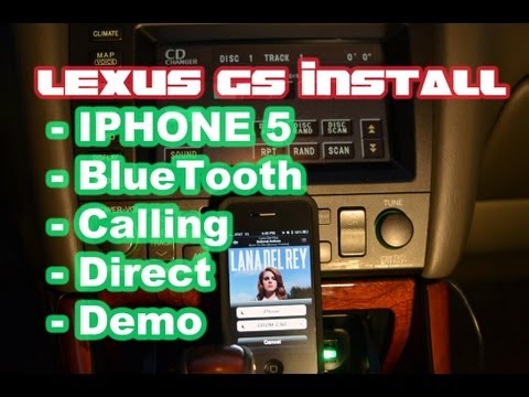 Lexus GS430 BLUETOOTH & IPHONE 5 IPOD Installation and Demo by AutoToys.com & Grom (2001-2012) LEX