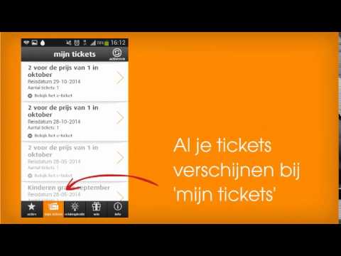 Reisticket voor bus en trein op smartphone