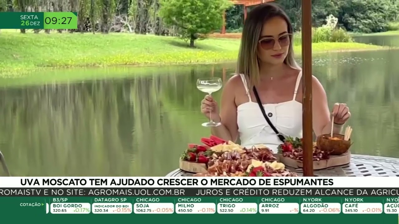 Uva moscato tem ajudado crescer o mercado de espumantes