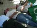 Con gritos de Auxilio Trabajadores protestaron en contra de las AFP en pleno centro de Santiago