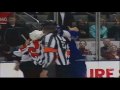 Allison Rips Powe's Helmet in Half - Flyers at Leafs - Sept 19 09
