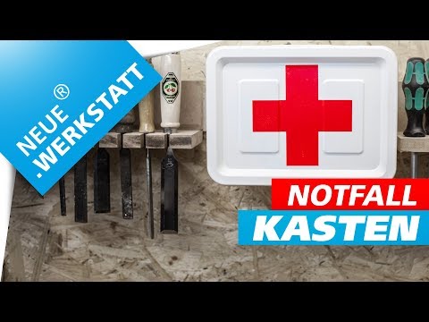 Werkstatt Medizinschrank /// Erste Hilfe Schrank // french cleat system / selbst machen