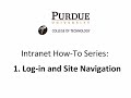 Intranet How-To 1: Log-in and Navigation