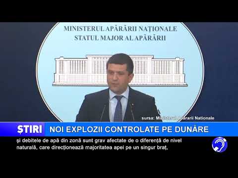 Noi explozii controlate pe Dunăre