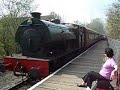 Babcia on a platform with a steam train Babcia on a platform with a steam train