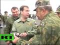 Medvedev checks out new weaponry