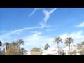 Aliso Viejo, Ca Chemtrail with a surprise guest !! plus a normal plane Aliso Viejo, Ca Chemtrail with a surprise guest !! plus a normal plane