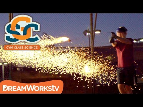 Hammer Throw with Steel Wool on Fire