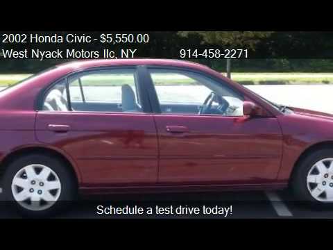 2002 honda civic ex sedan - West Nyack Motors llc 309 N. Main Street in Spring Valley, NY 10977 Come test drive this 2002 Honda Civic EX sedan for sale in Spring Valley, NY. http://www....