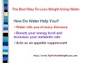 The Best Way To Lose Weight Using Water
