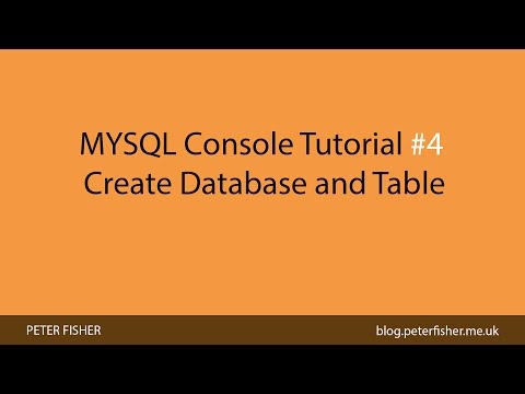 how to create table in mysql