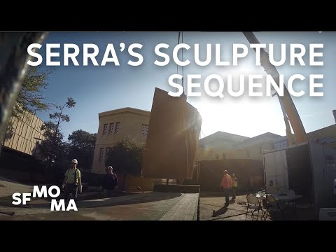 Installation of Richard Serra's Sculpture 