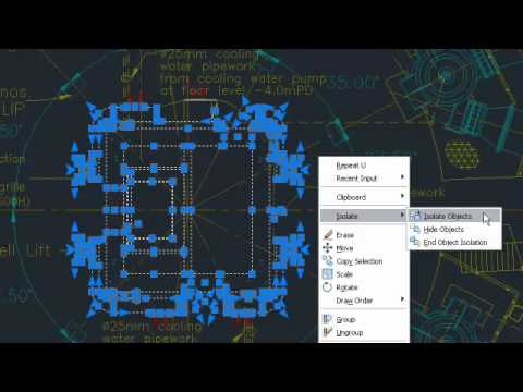 how to isolate objects in autocad