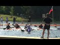 the final segment of the final men's game at the 2008 canoe polo world championship.