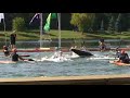 the final segment of the final men's game at the 2008 canoe polo world championship.