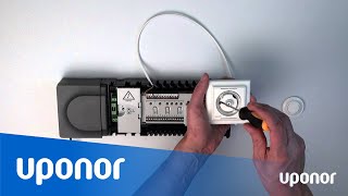 Uponor Smatrix Base Flush digital thermostat registration process for T-144
