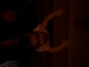 kyra climbs  1st half  of the stairs