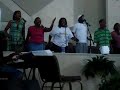 Emmanuel Heath singing on Praise Team during rehersal