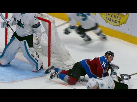 Video: Avalanche’s Soderberg avoids serious injury as Pavelski’s skate clips his neck