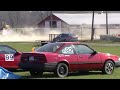 Skip in Geo Prizm practice run rallycross