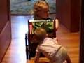 Little sister pushes big sister