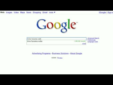 City Time into Google Search