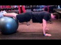Swiss Ball Decline Push-up - Keeping a neutral spine, perform a push-up with your feet on a swiss ball. Do 12-15 reps for 4 sets.