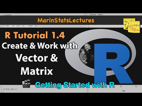 how to turn a matrix into a vector in r