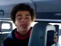 this is us on the minibus! we mock cjs laugh! cj is the huge guy in the front seat!