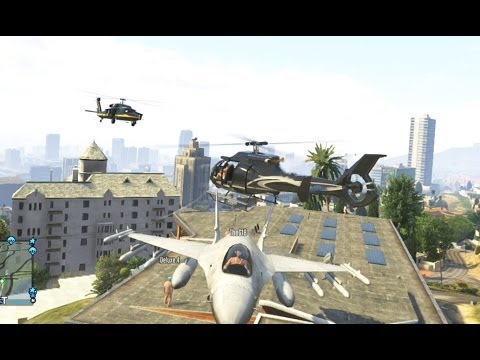 GTA 5 Funny Moments Epic Jet Flyover, Helicopter Rooftop Party (GTA Online Funny Moments)
