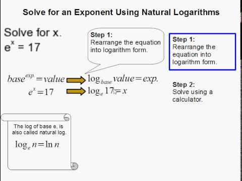 how to isolate x when it is an exponent