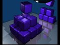 My first blender game engine animation - dominoes and blocks