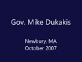 Gov. Mike Dukakis speaks after the Wal-Mart movie 1 of 2