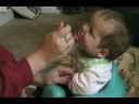 Asa eats solid food Asa eats solid food