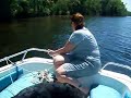 Bonnie, Chris and Bella searching for a spot to fish in Oscoda, MI on the Ausable River