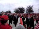 Rutgers team arrives at Reliant Stadium for the Texas Bowl