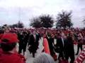 Rutgers team arrives at Reliant Stadium for the Texas Bowl