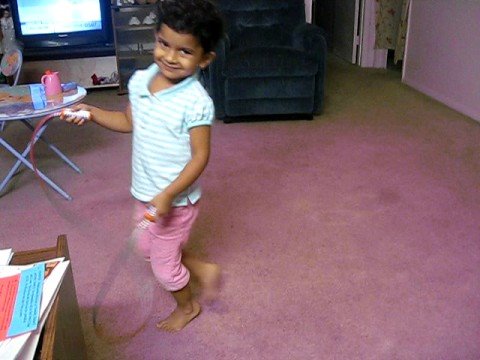 Boomika's funny skipping..