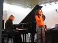 Dafna Ban, a vocal student of Simona Arones (Katz) performing at Ramat Hasharon music school January 2007