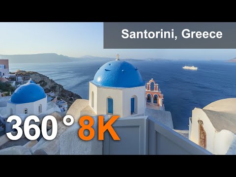 Santorini, Greece. 8K 360 aerial video. - YouTube