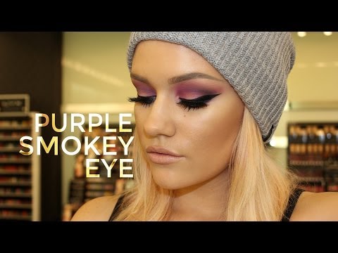 how to smokey purple eye