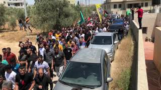 جنازة الشهيد منتصر زيدان من قرية ام دار / جنين واللذي استشهد بتاريخ 20/5/2021