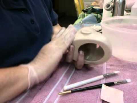 video-linktoworks-Tete Jumeau Soft Fired Greenware Cleaning with Connie...