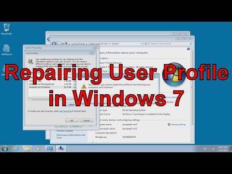 how to repair profile windows 7