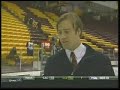 minnesota gopher coach doug woog and gopher and wild player darby hendrickson show hockey faceoff techniques